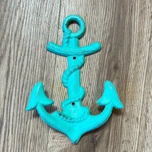 Cast Iron Nautical Anchor Double Wall Hook Beach House Summer Wall Decor